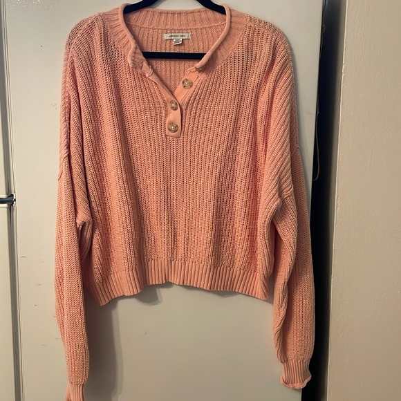 American Eagle Women’s Peach Size L Sweater - Picture 2 of 5